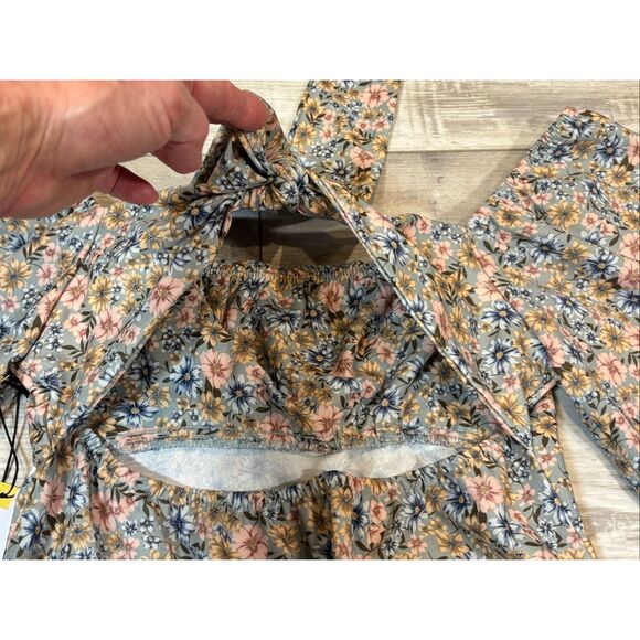 Originality floral mini dress keyhole size XS - Picture 10 of 12